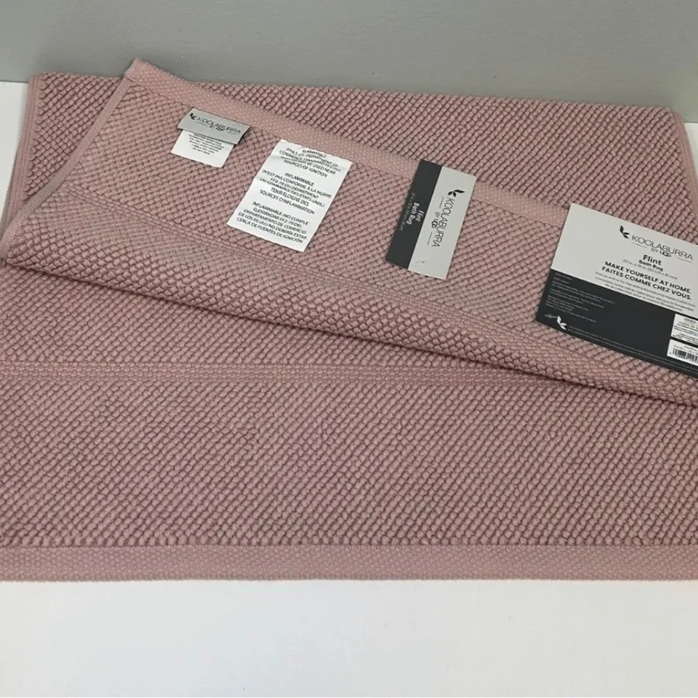 KOOLABURRA BY UGG Flint Bath Rug-COTTON-REVERSIBLE OEKO-TEX Sepia Rose 20x32”